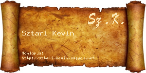 Sztari Kevin névjegykártya